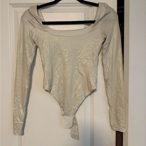 lululemon athletica Shimmering Cream Bodysuit